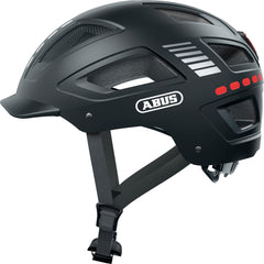 Casque vélo adulte ABUS Hyban 2.0 LED noir mat vue latérale