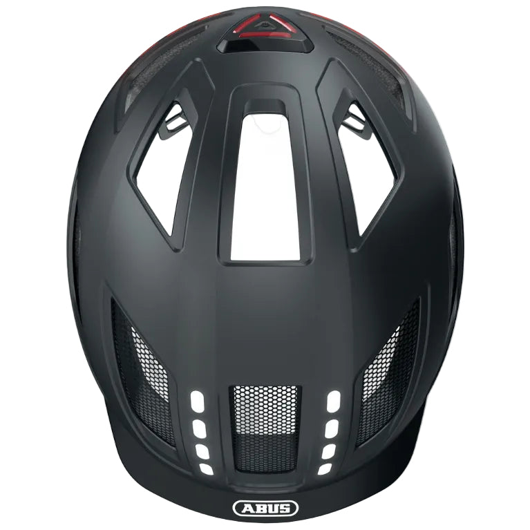 Casque vélo urbain avec éclairage LED intégré et aération ABUS