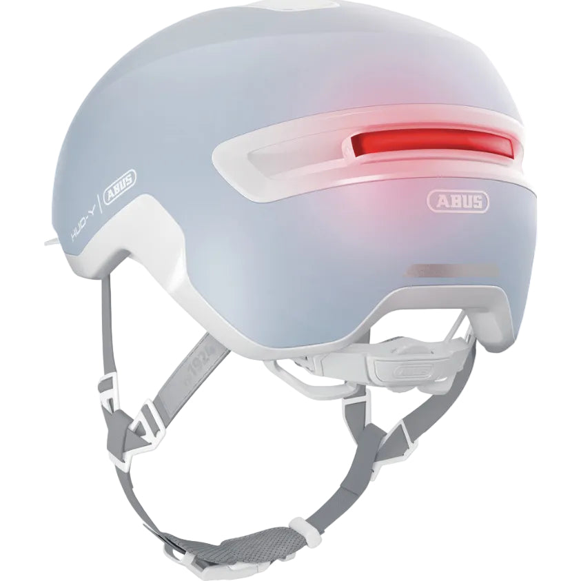 Casque vélo urbain ABUS HUD-Y Lumière Amovible et sangles Pure Bleu