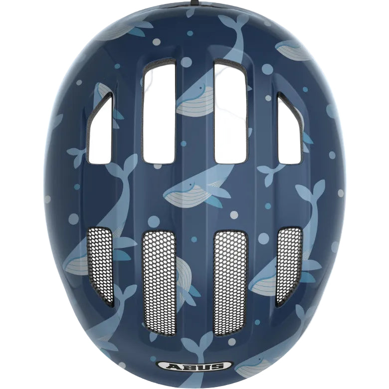 Casque vélo enfant ABUS Smiley 3.0 bleu baleine ventilation