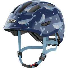 Casque vélo enfant ABUS Smiley 3.0 bleu baleine sangle