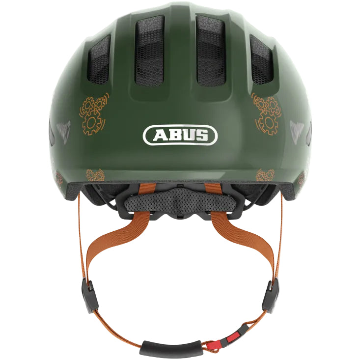 Casque vélo enfant ABUS Smiley 3.0 vert robot sangle