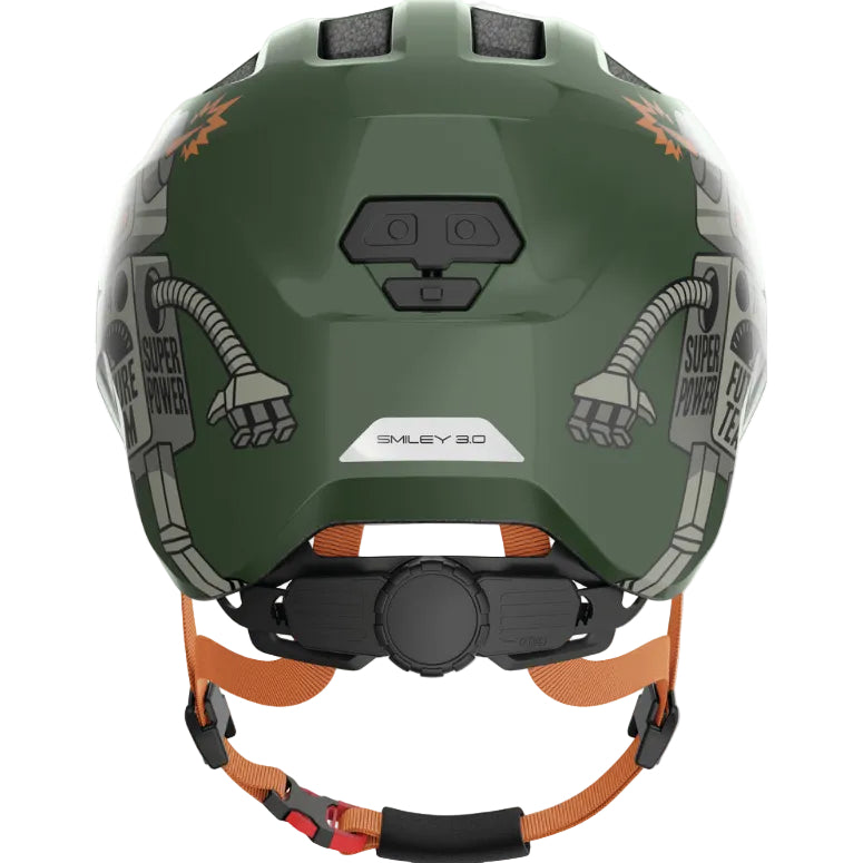 Casque vélo enfant ABUS Smiley 3.0 vert robot molette de réglage