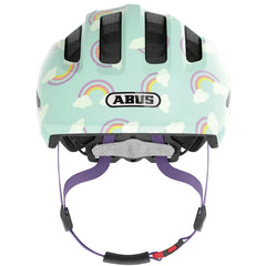 Casque vélo enfant ABUS Smiley 3.0 LED arc-en-ciel sangle