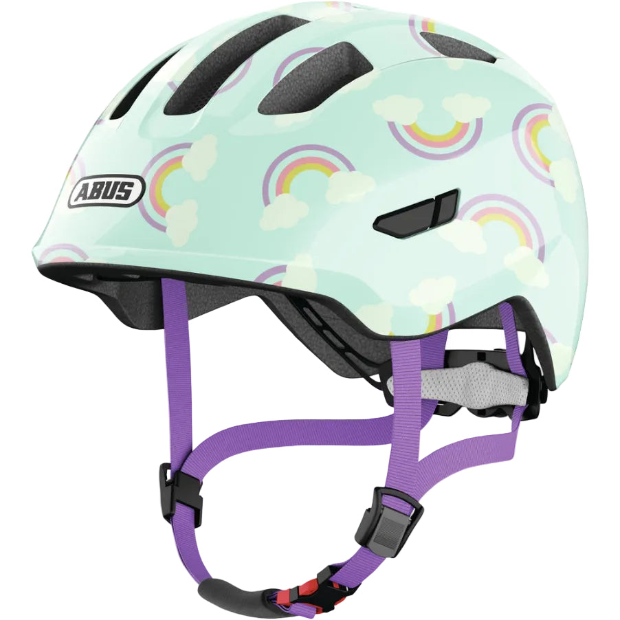 Casque vélo enfant ABUS Smiley 3.0 LED arc-en-ciel ventilation