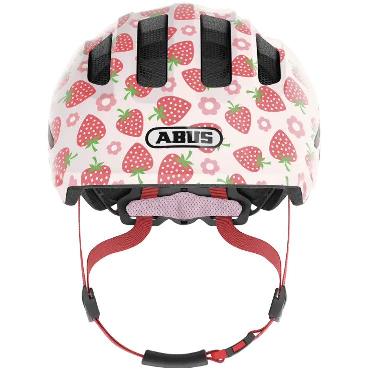 Casque vélo enfant ABUS Smiley 3.0 LED Rose Fraise