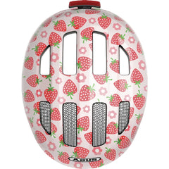 Casque vélo enfant ABUS Smiley 3.0 LED Rose Fraise ventilation