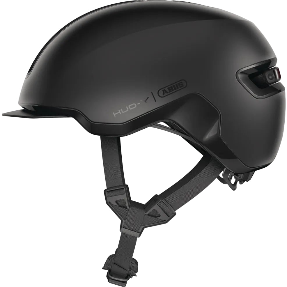 Casque vélo adulte ABUS HUD-Y noir vue latérale