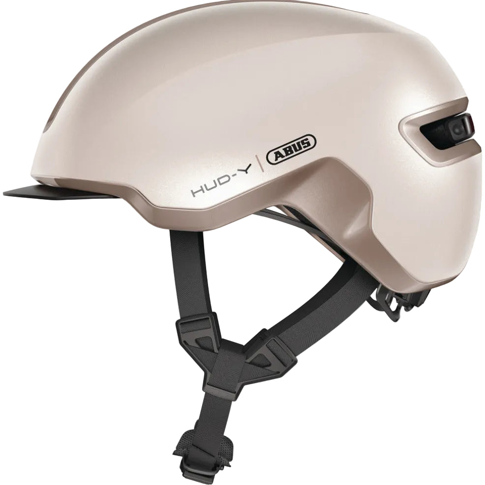 Casque vélo adulte ABUS HUD-Y champagne vue latérale