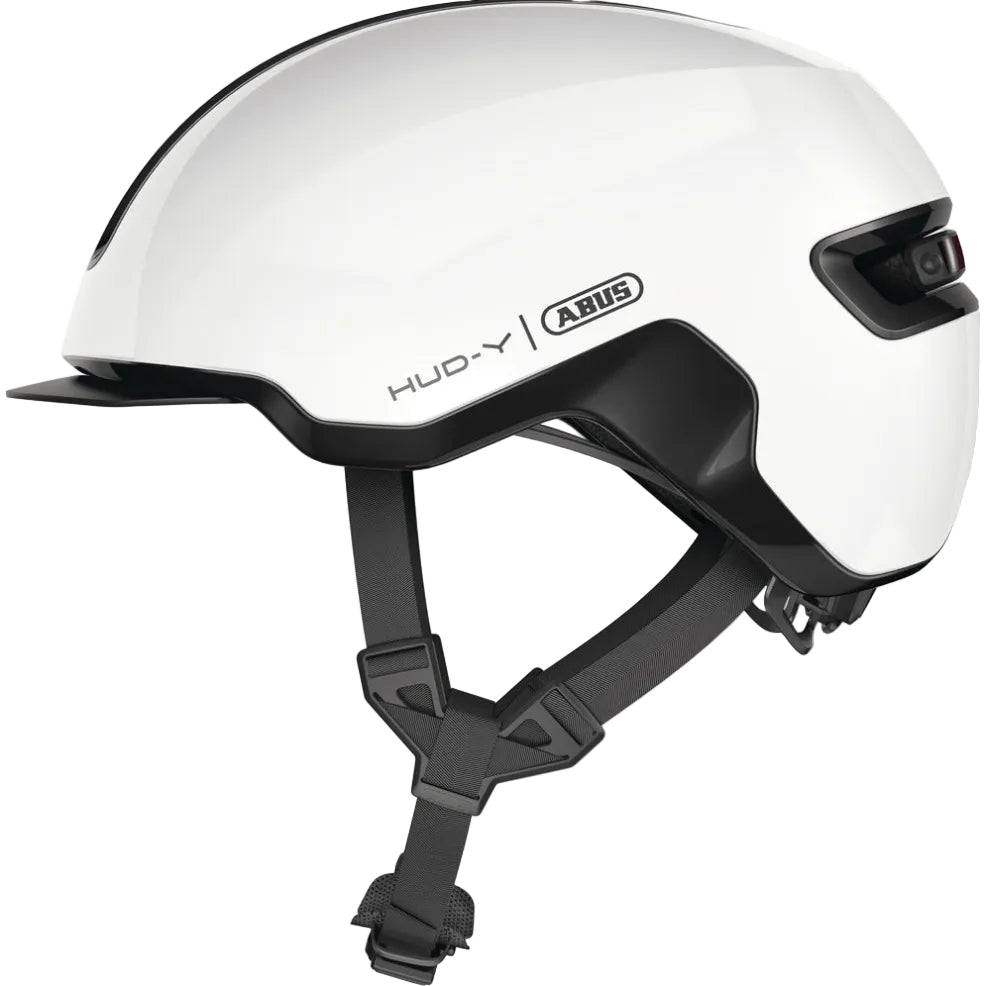 Casque vélo adulte ABUS HUD-Y blanc vue latérale