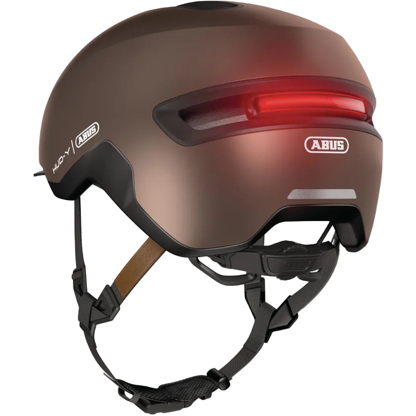 Casque vélo urbain ABUS HUD-Y Lumière Amovible et Sangle Cuivre