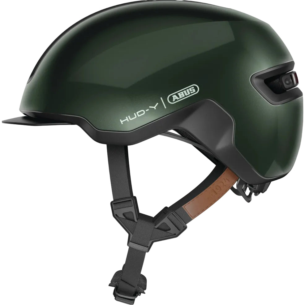 Casque vélo adulte ABUS HUD-Y vert vue latérale