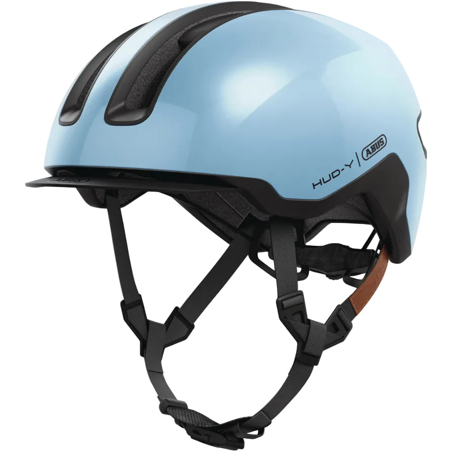 Casque vélo adulte ABUS HUD-Y bleu acier vue sangle
