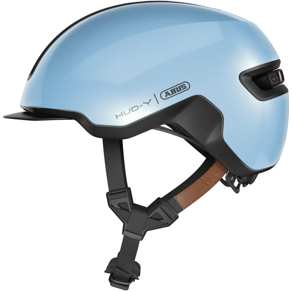 Casque vélo adulte ABUS HUD-Y bleu acier vue latérale