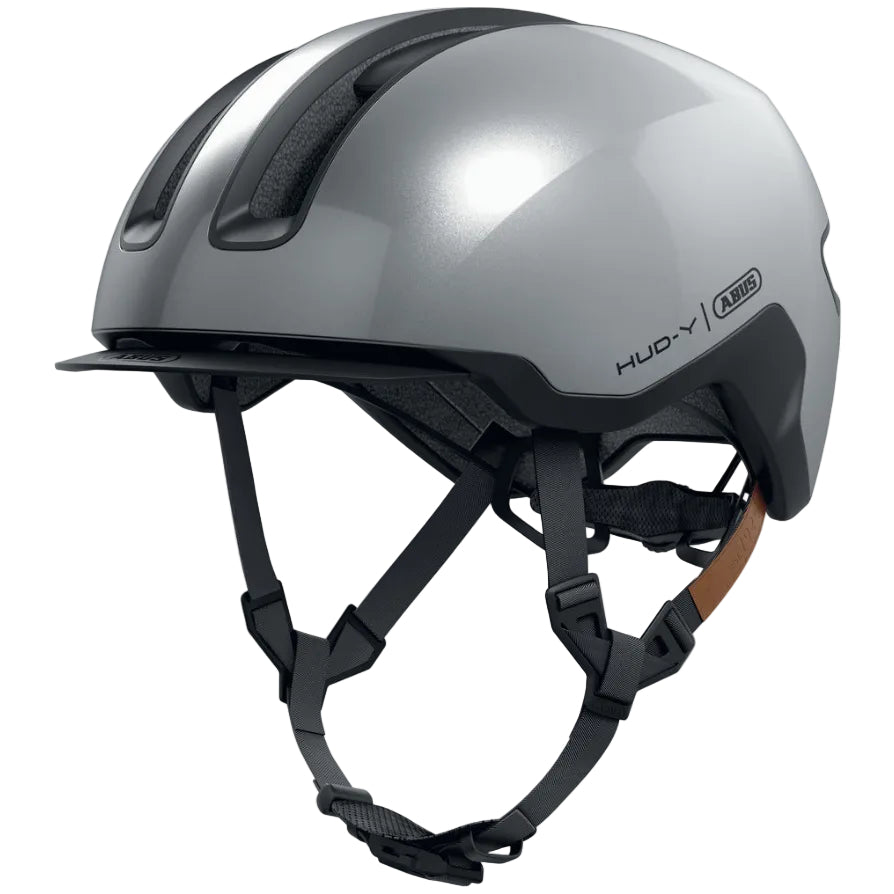 CASQUE VELO ADULTE ABUS HUD-Y ARGENT