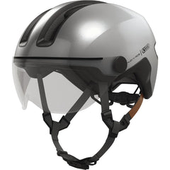 Casque vélo adulte ABUS HUD-Y ACE argent visière et sangle