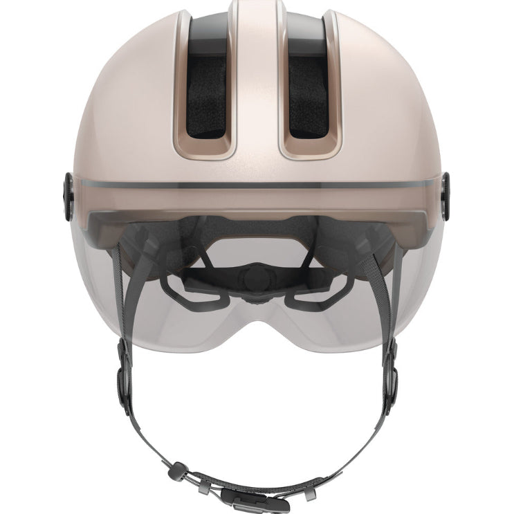 Casque vélo adulte ABUS HUD-Y ACE champagne visière